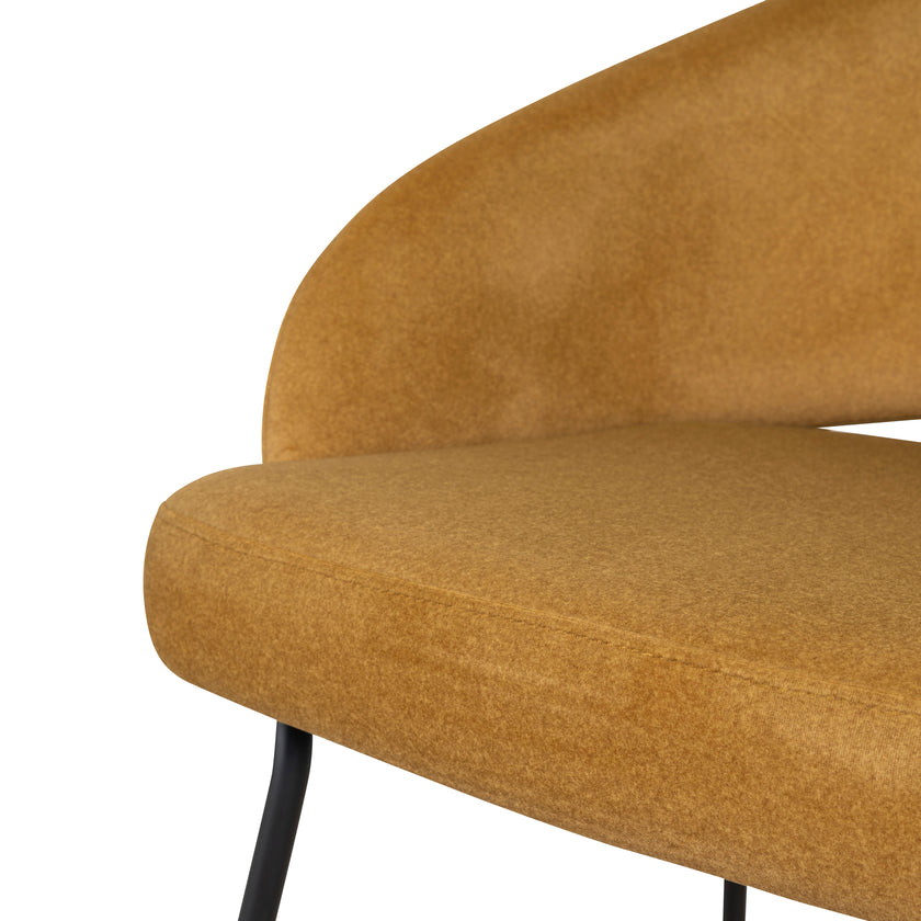 CBS10220-FH Black Bar Stool - Orange Gold Seat (Set of 2)