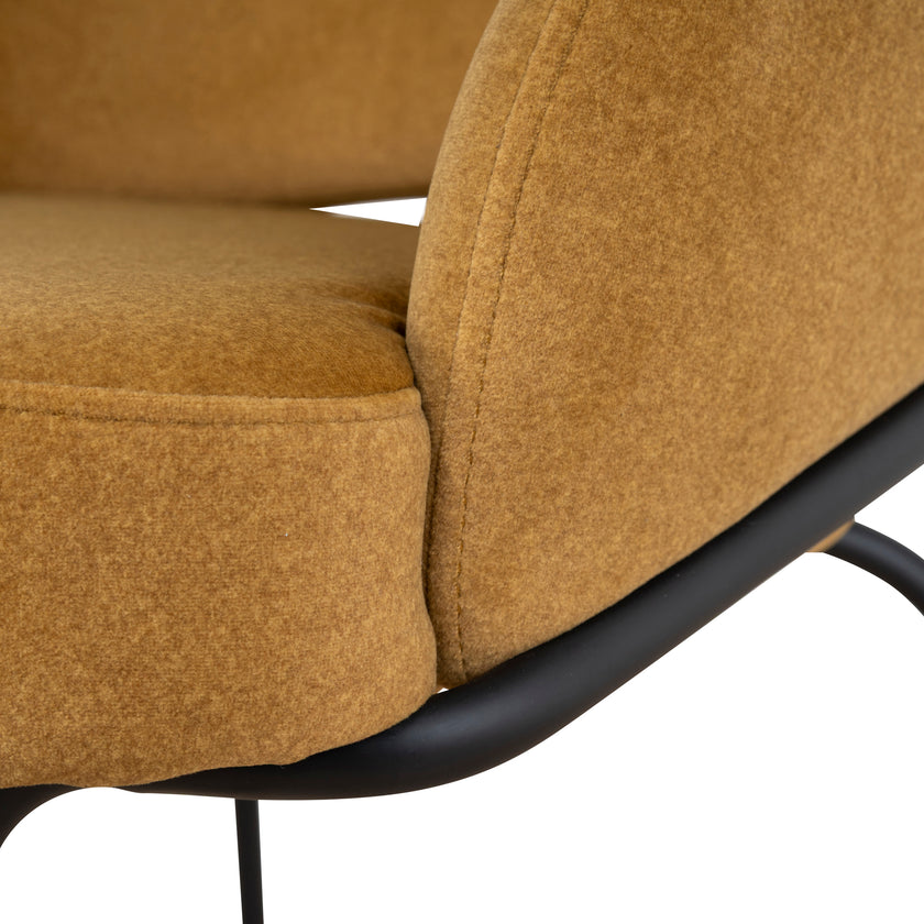 CBS10220-FH Black Bar Stool - Orange Gold Seat (Set of 2)