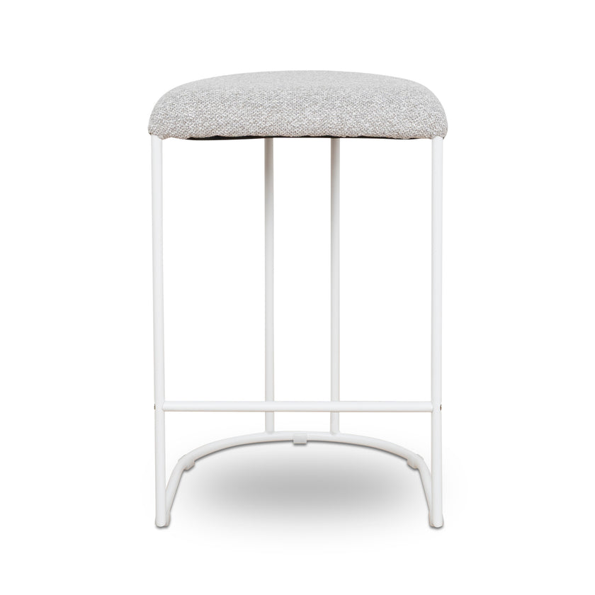 CBS10301-FH 65cm White Bar Stool - Clay Grey (Set of 2)