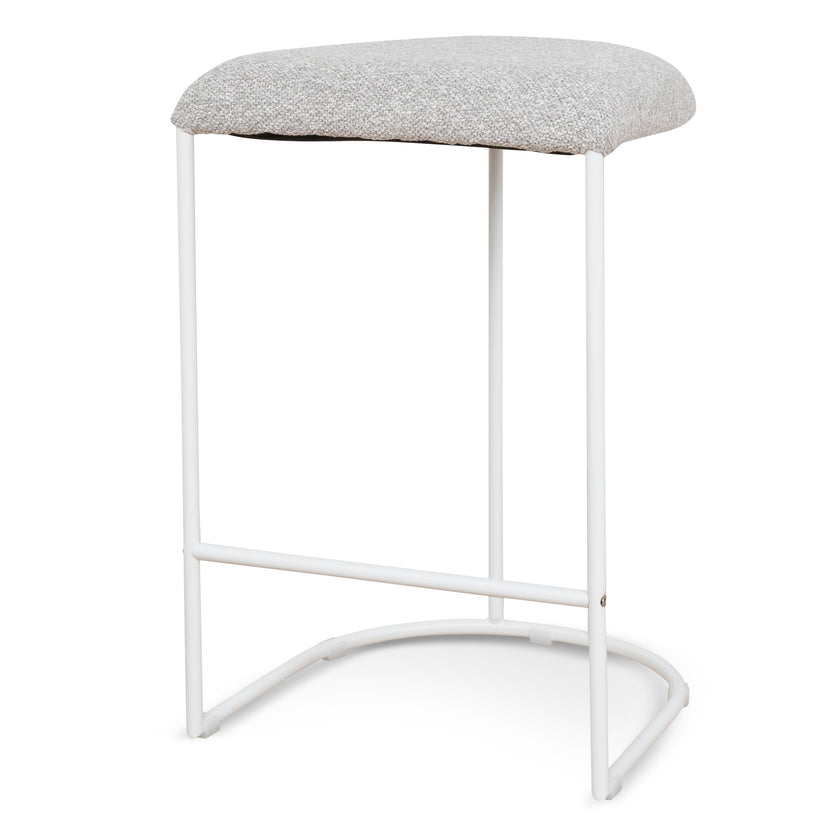 CBS10301-FH 65cm White Bar Stool - Clay Grey (Set of 2)