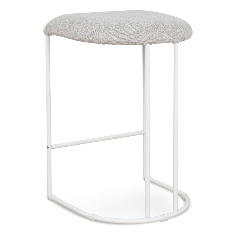 CBS10301-FH 65cm White Bar Stool - Clay Grey (Set of 2)