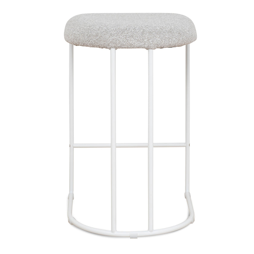 CBS10301-FH 65cm White Bar Stool - Clay Grey (Set of 2)