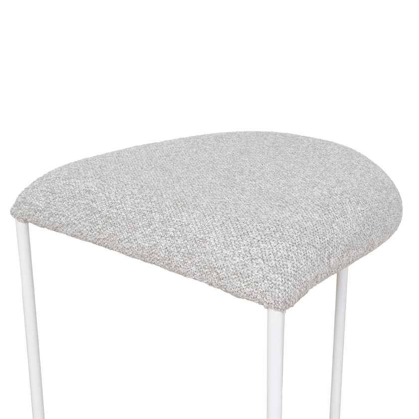 CBS10301-FH 65cm White Bar Stool - Clay Grey (Set of 2)