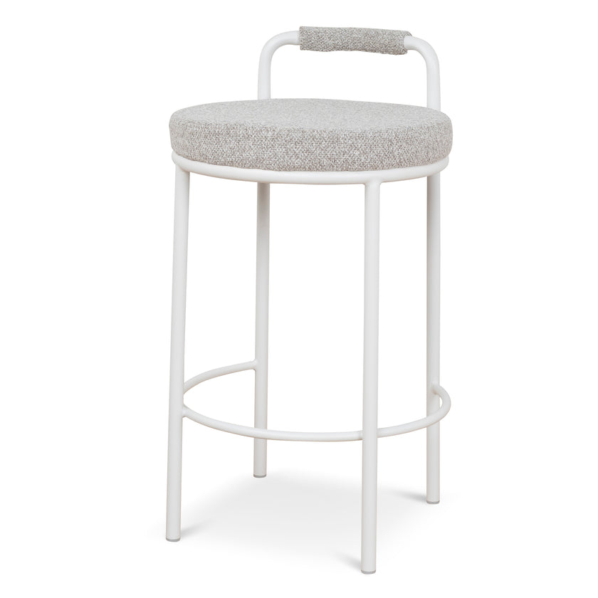 CBS10315-FH 65cm White Bar Stool - Clay Grey (Set of 2)
