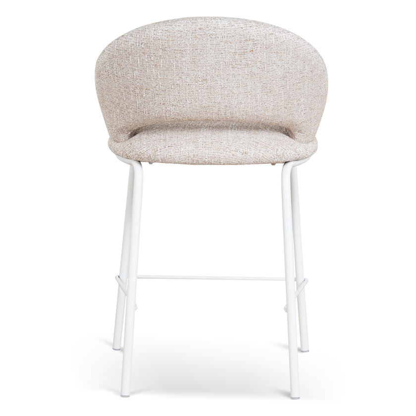 CBS10344-FH White Bar Stool - Pale Beige (Set of 2)