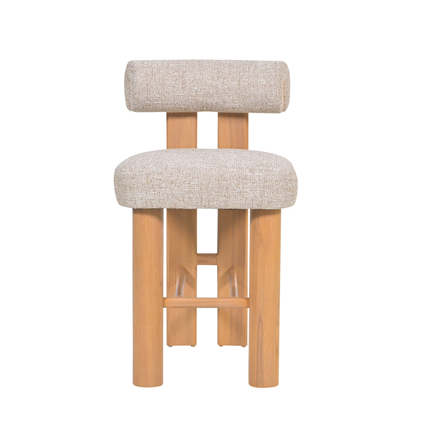 CBS10481-OLS Natural Barstool - Pale Beige (Set of 2)