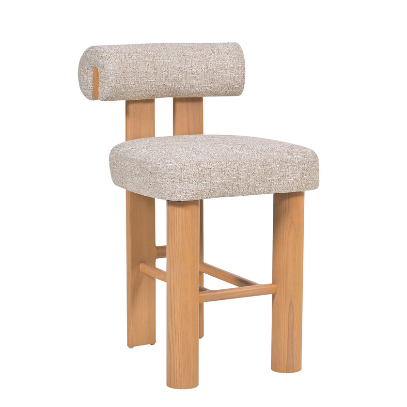 CBS10481-OLS Natural Barstool - Pale Beige (Set of 2)