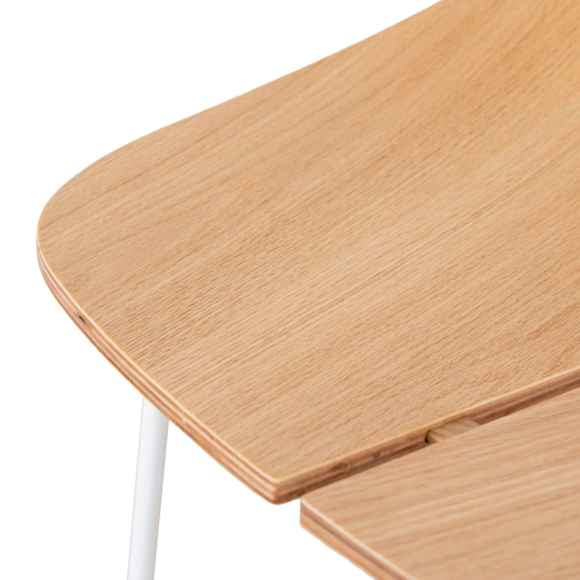 CBS10532-SU 65cm Matte White Bar Stool - Natural