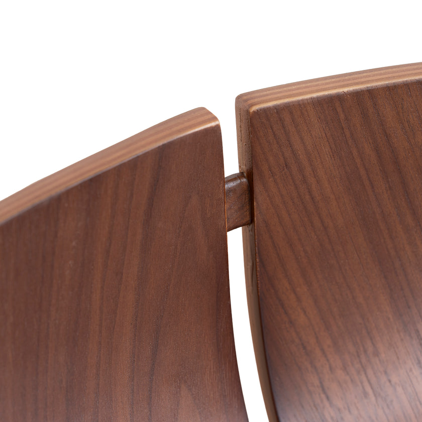 CBS10534-SU 65cm Matte Black Bar Stool - Walnut