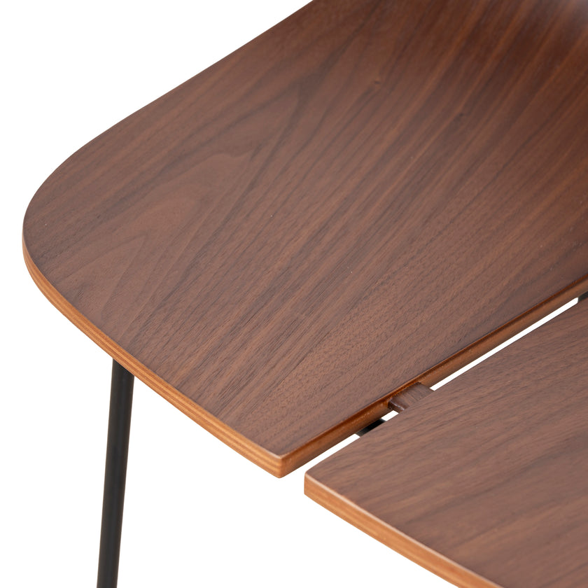 CBS10534-SU 65cm Matte Black Bar Stool - Walnut