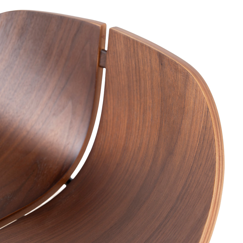 CBS10534-SU 65cm Matte Black Bar Stool - Walnut