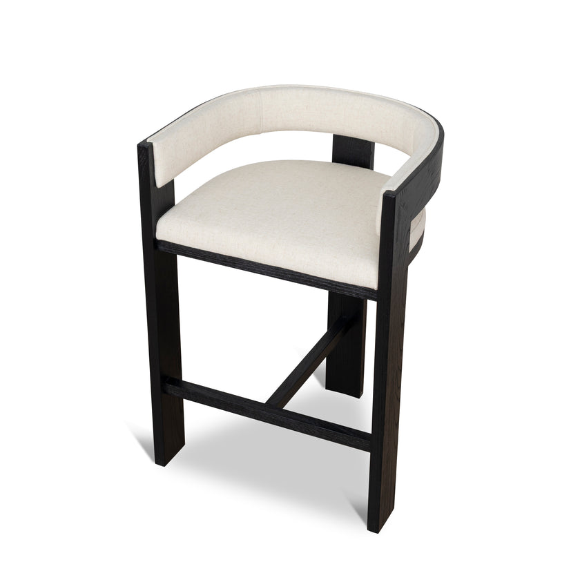 CBS10558-LJ Black ELM Barstool - Dawn Beige