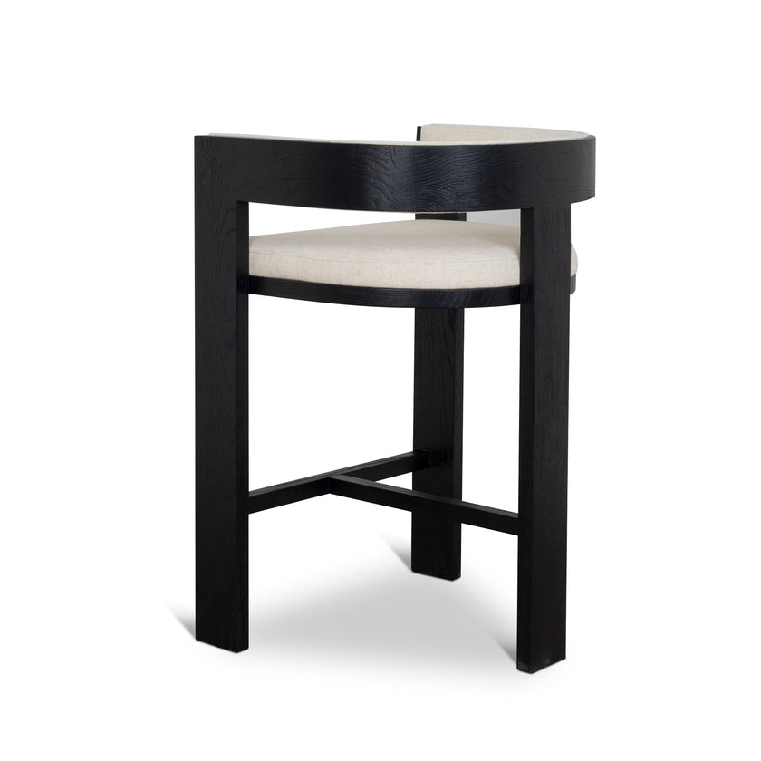 CBS10558-LJ Black ELM Barstool - Dawn Beige