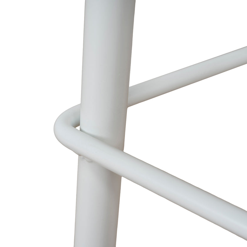 CBS12642-FH White Bar Stool - Dark Moss Green (Set of 2)