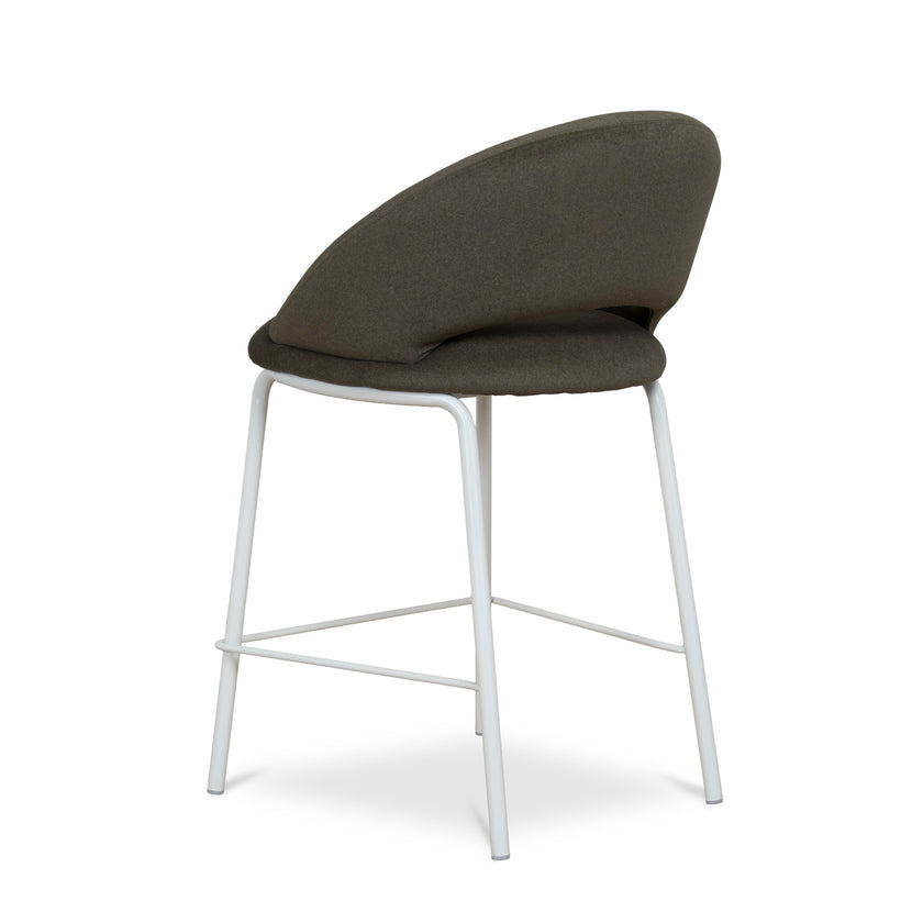 CBS12642-FH White Bar Stool - Dark Moss Green (Set of 2)