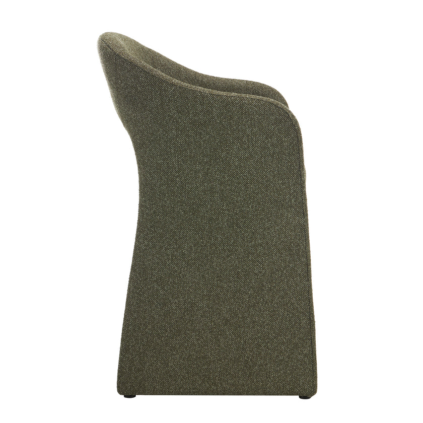 CBS12682-MR 65cm Fabric Bar Stool - Twill Green (Set of 2)
