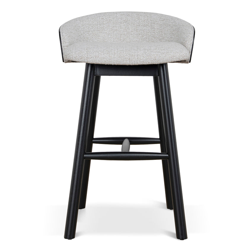 CBS12734-DR 65cm Black Bar Stool - Verona Ivory