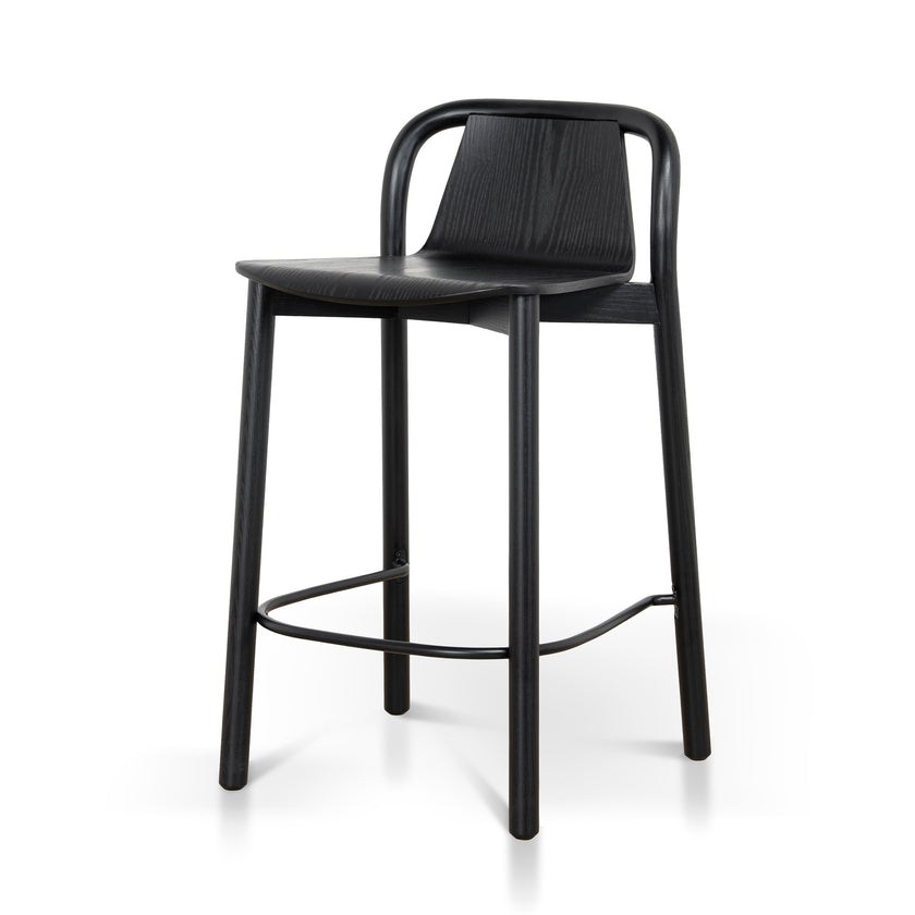 CBS12772-SD 65cm Barstool - Full Black (Set of 2)