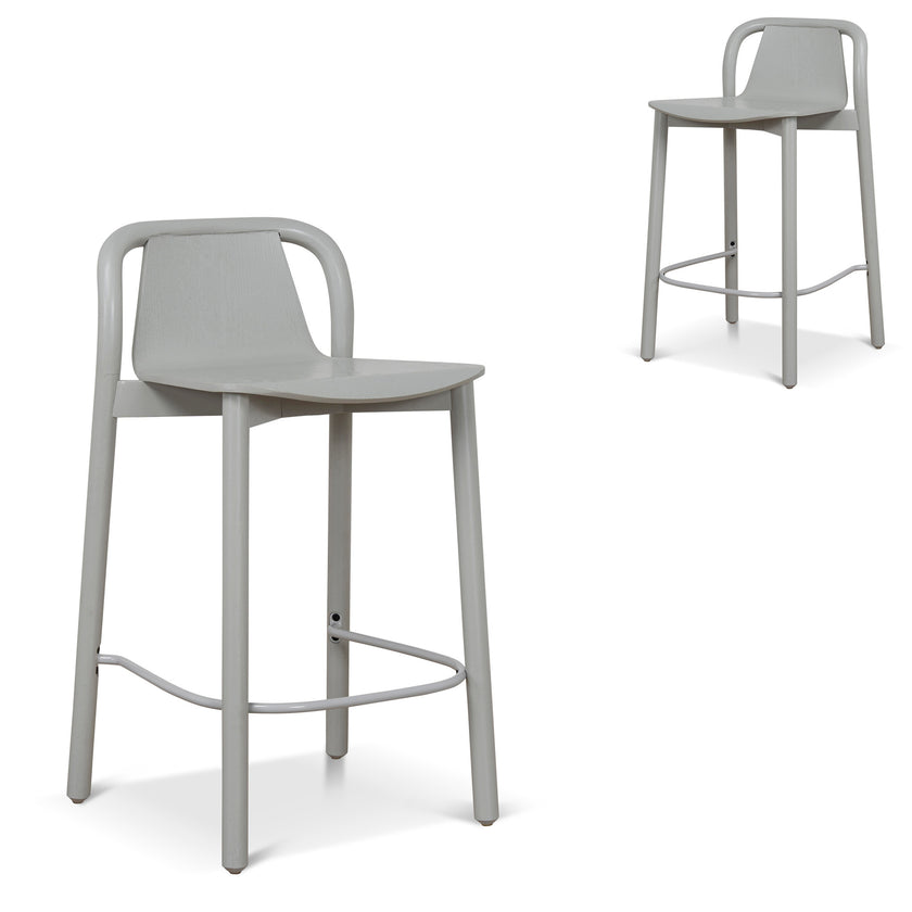 CBS12773-SD 65cm Barstool - Light Grey (Set of 2)