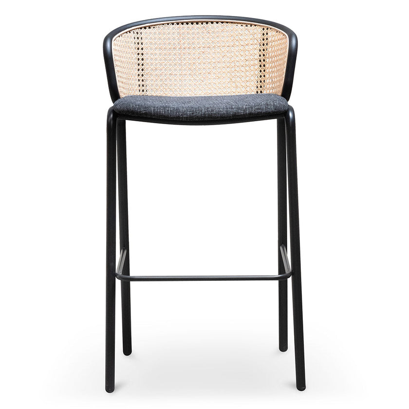 Ex Display - CBS6766-SD 75cm Fabric Bar Stool - Black Legs