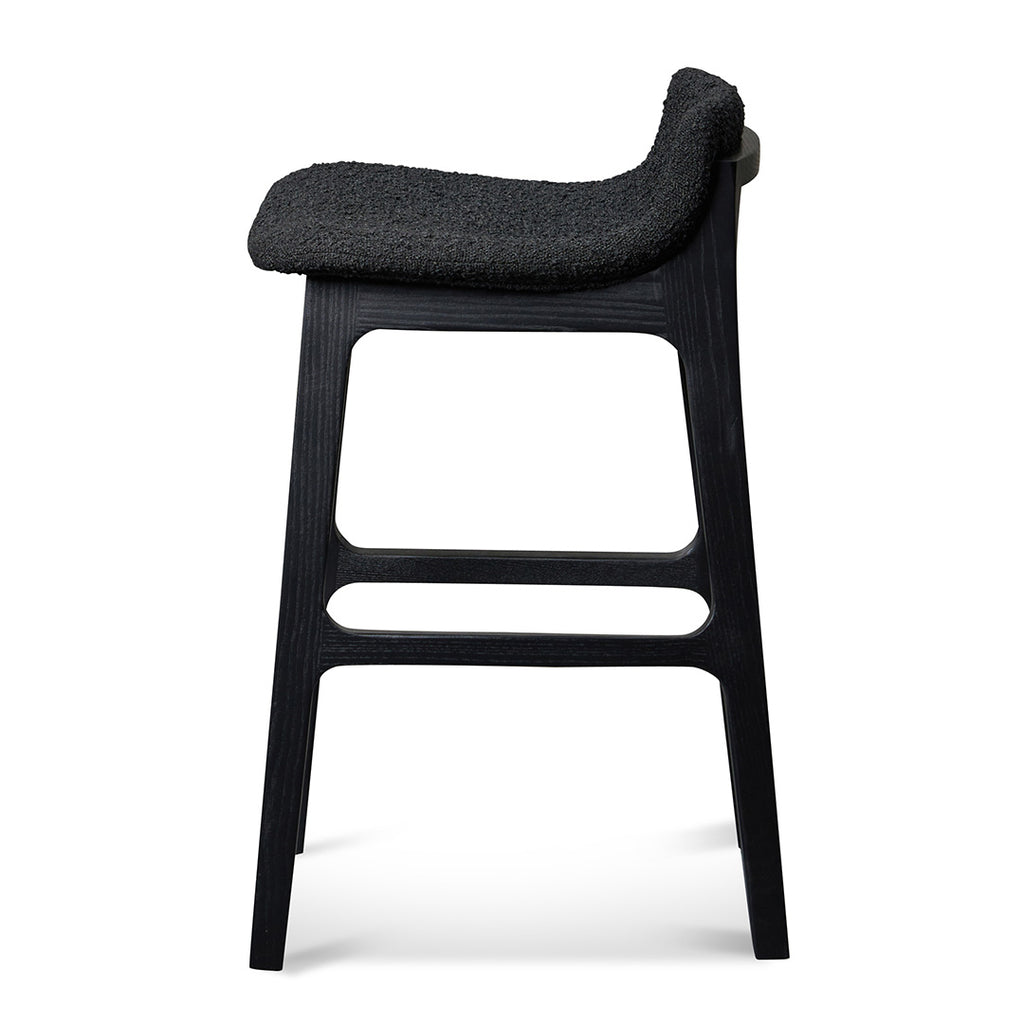 CBS8153SD 65cm Bar Stool Full Black Calibre Furniture