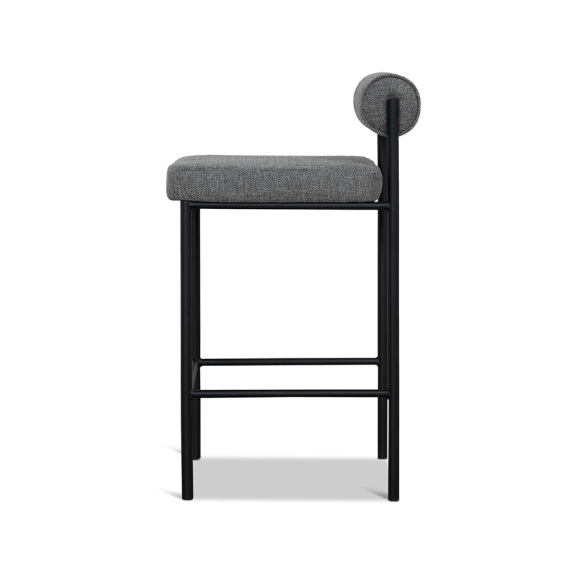CBS8169-FH 65cm Fabric Bar Stool - Spec Smoke Grey (Set of 2)
