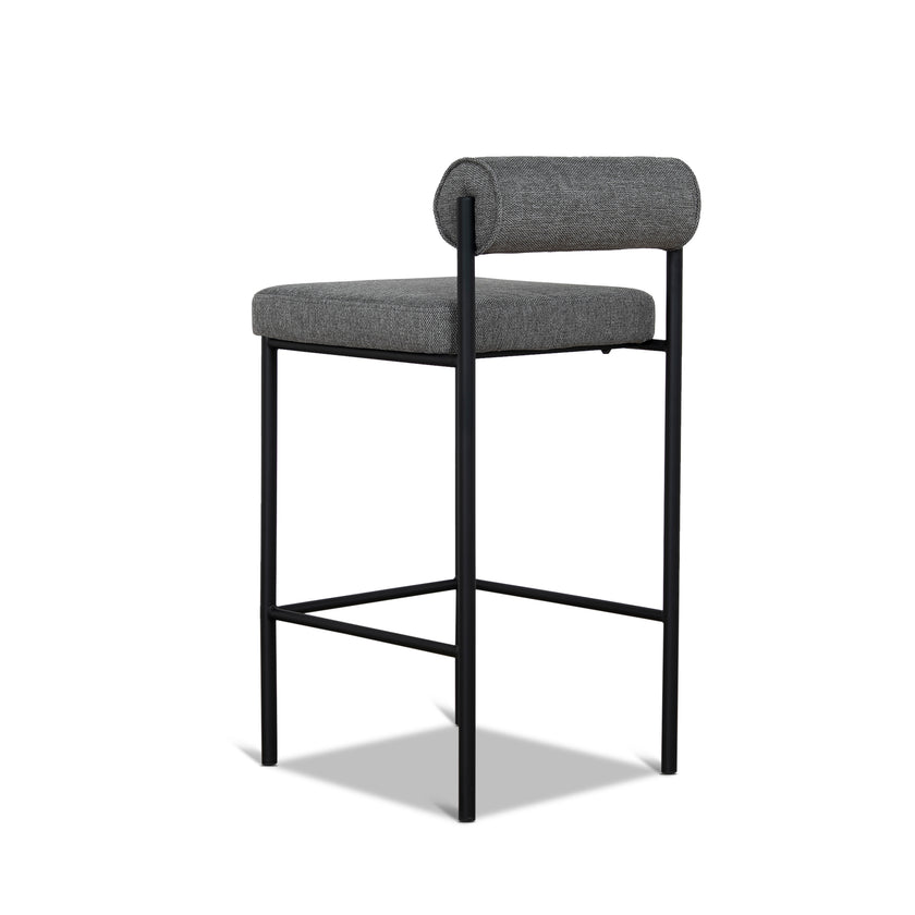 CBS8169-FH 65cm Fabric Bar Stool - Spec Smoke Grey (Set of 2)