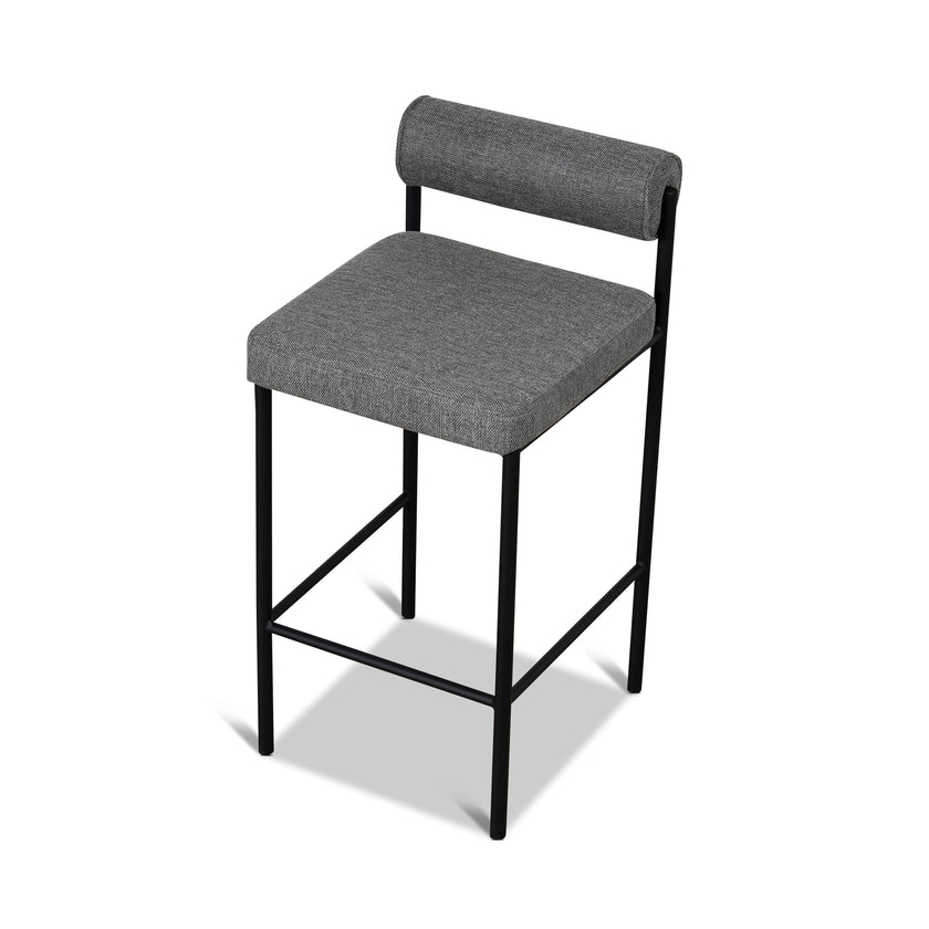 CBS8169-FH 65cm Fabric Bar Stool - Spec Smoke Grey (Set of 2)
