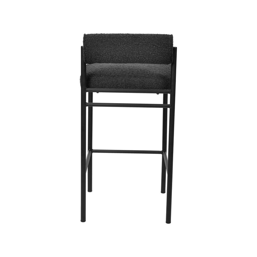 CBS8170-FH 65cm Bar Stool - Black Boucle (Set of 2)