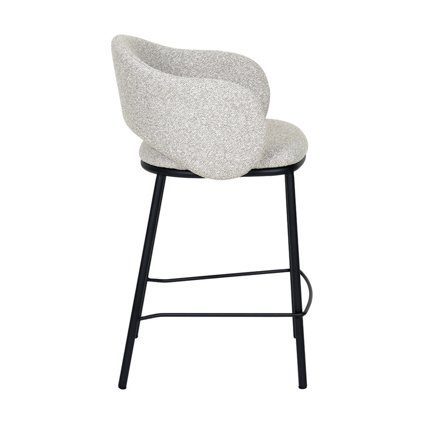 CBS8605-FHx2 65cm Black Bar Stool - Clay Grey (Set of 2)