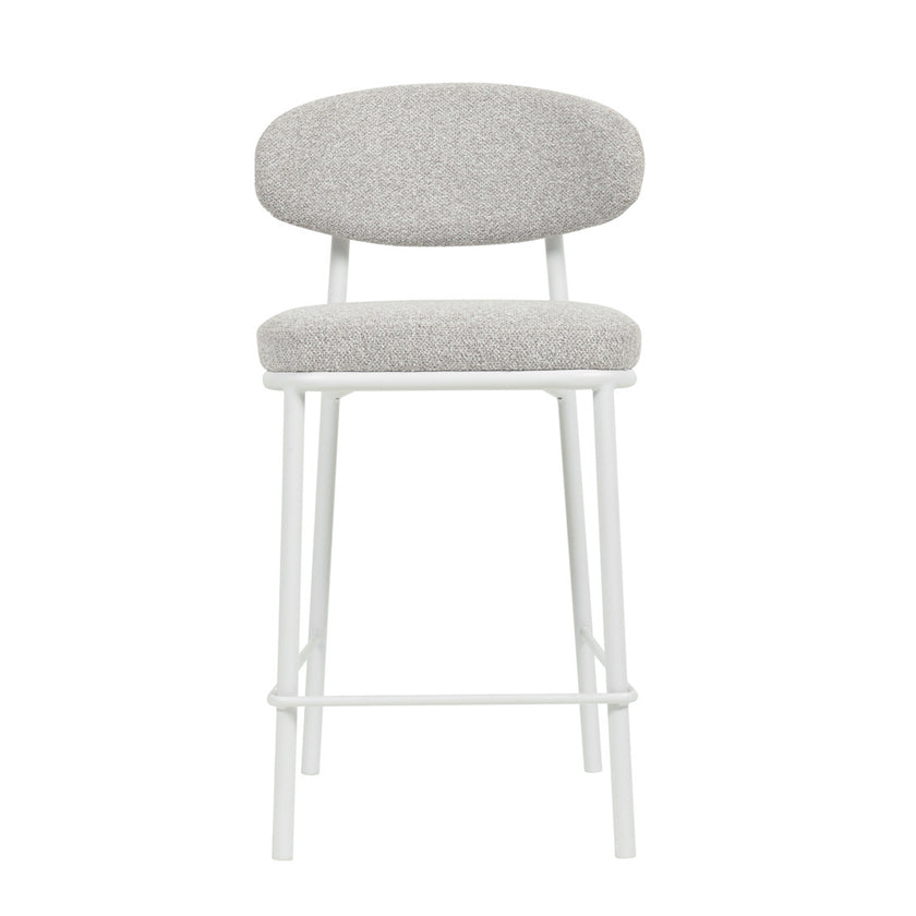 CBS8607-FHx2 65cm White Bar Stool - Clay Grey (Set of 2)