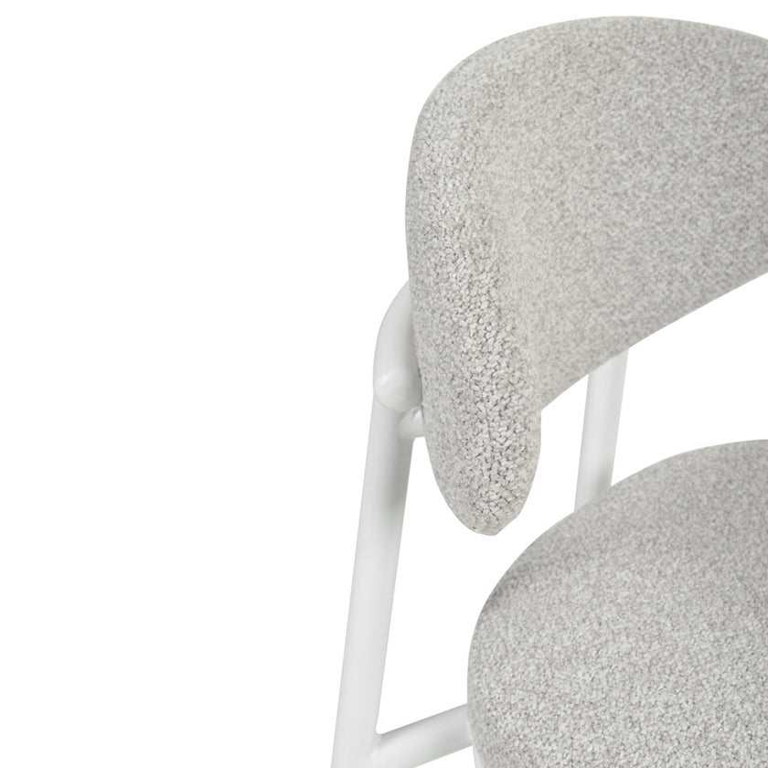 CBS8607-FHx2 65cm White Bar Stool - Clay Grey (Set of 2)