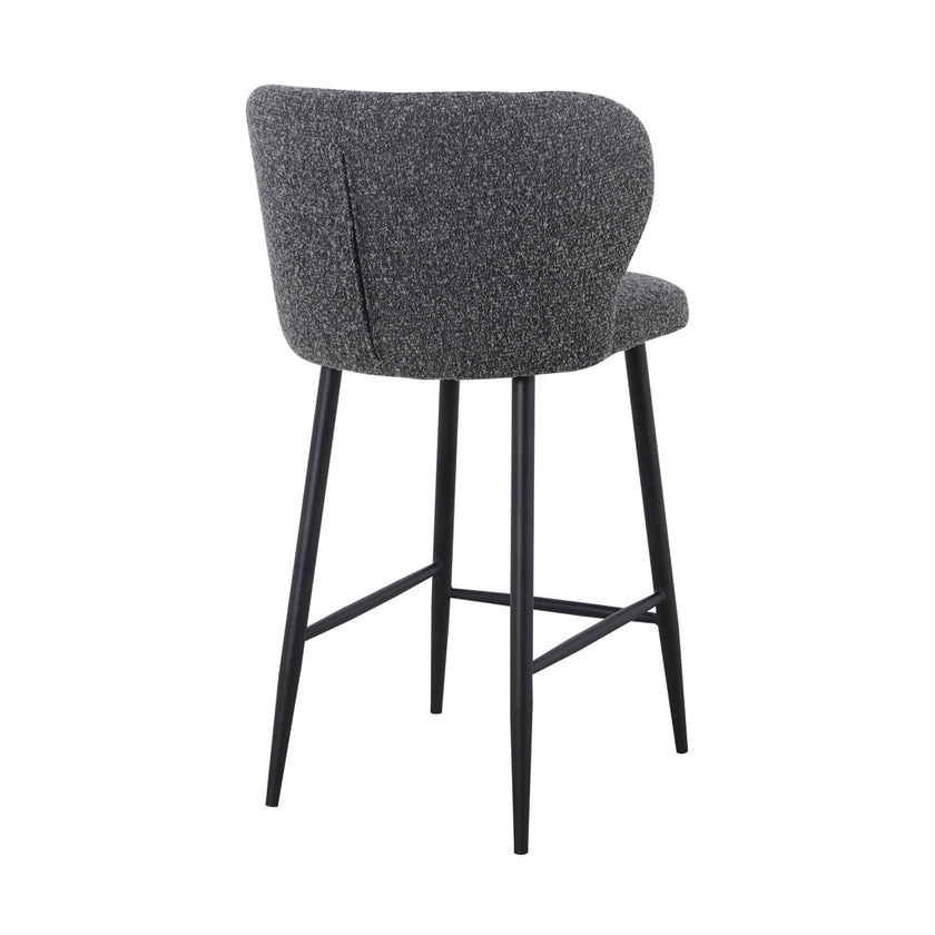 CBS8902-ST 65cm Bar Stool - Anthracite Grey Boucle (Set of 2)