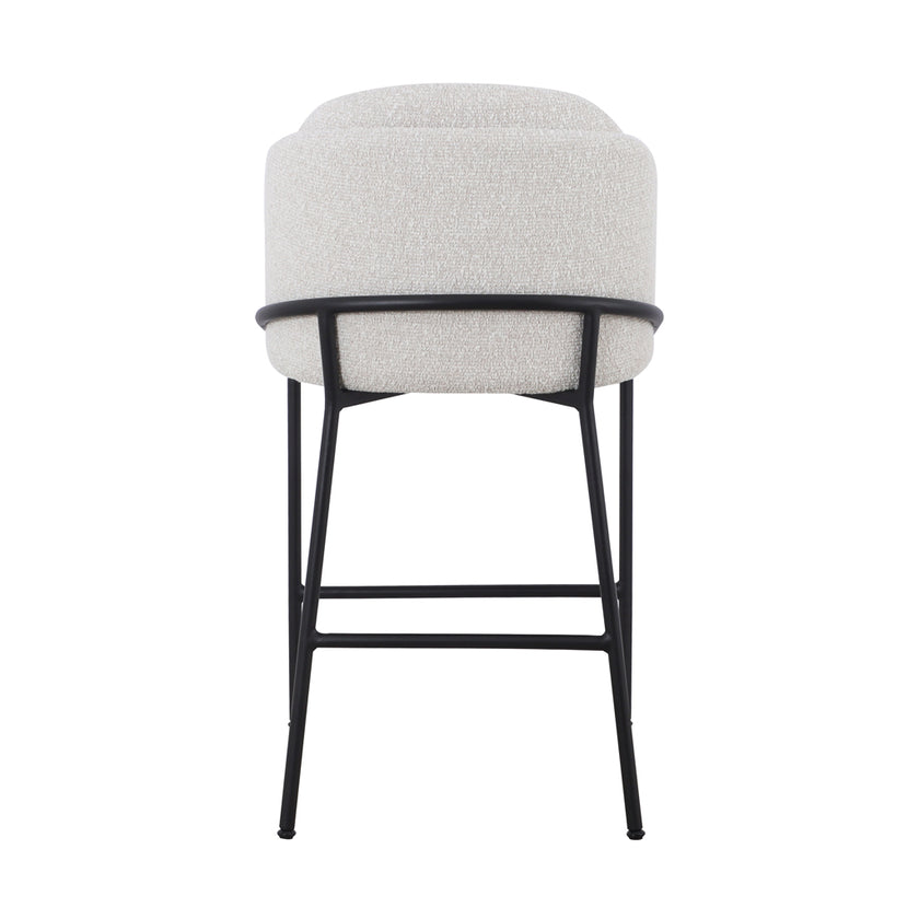 Ex Display - CBS8905-ST 65cm Bar Stool - Pearl Grey Boucle