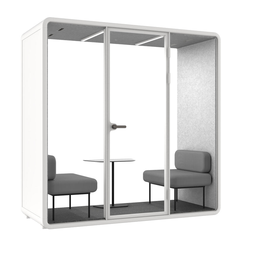 Evolve 2 Person Slim Large Meeting Pod - White by Humble Office