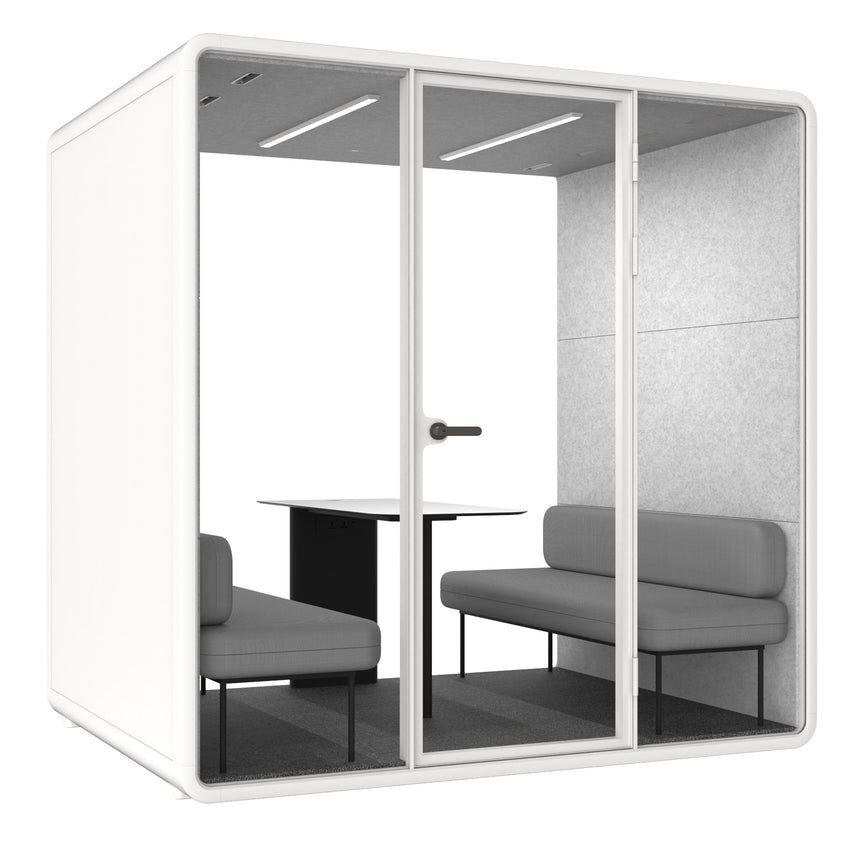 Evolve 2 Person Slim Large Meeting Pod - Black by Humble Office