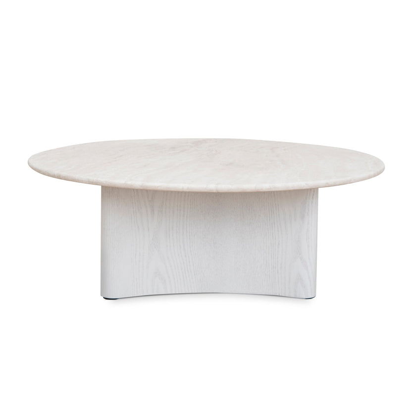 CCF10058-DW Nested Travertine Coffee Table - White
