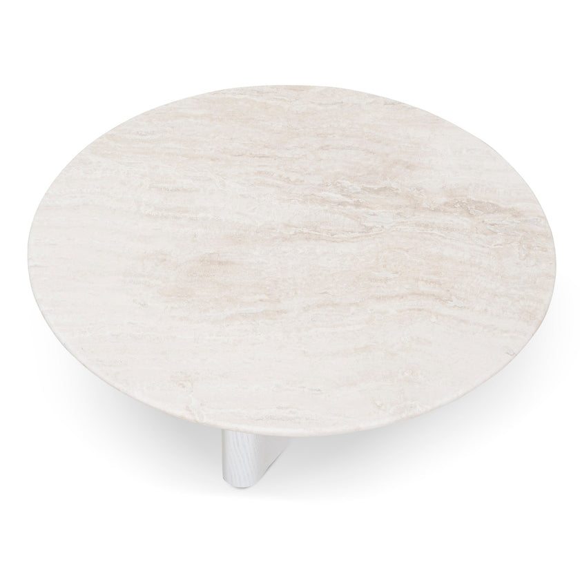 CCF10058-DW Nested Travertine Coffee Table - White