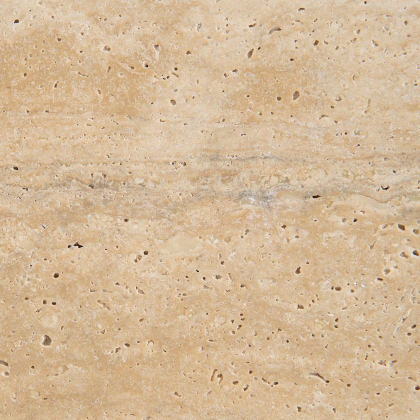 CCF10120-NI 90cm Round Travertine Coffee Table - Natural
