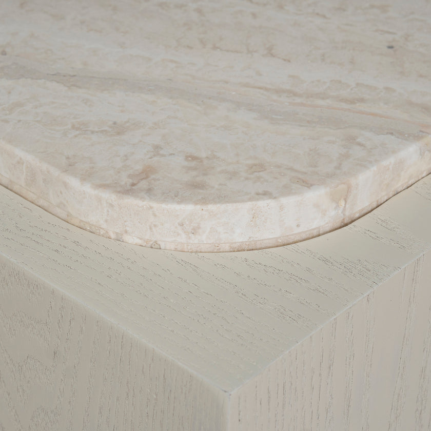 CCF10175-DW 1.26cm Travertine Coffee Table - Ivory Oat