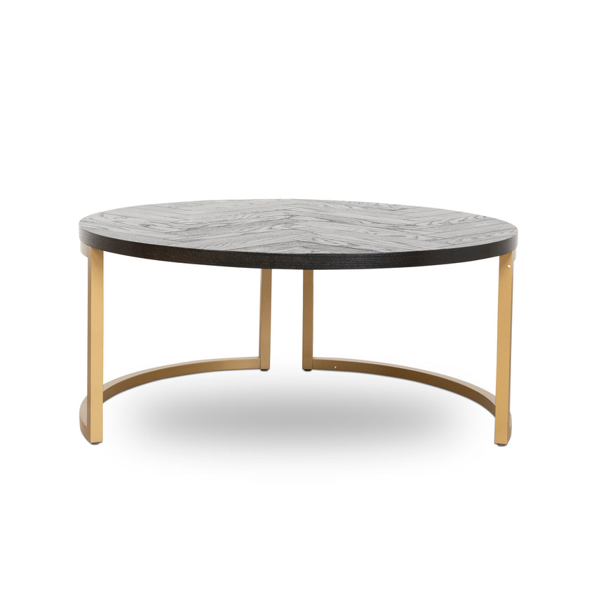 CCF10199-VN Nested Coffee Table - Peppercorn and Brass