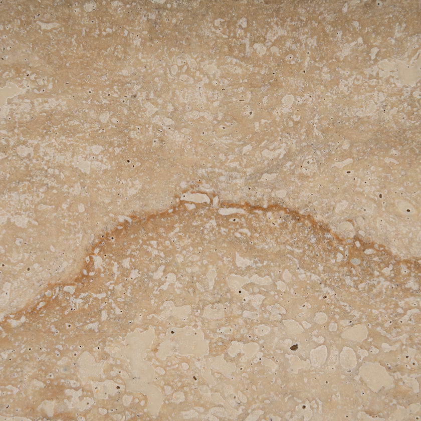 CCF10430-NI 100cm Round Travertine Coffee Table - Black