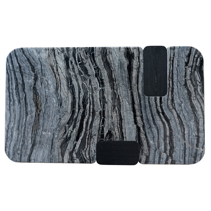 Ex Display - CCF10612-MK 1.2m Marble Coffee Table - Black