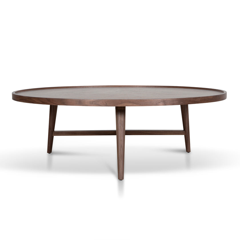 CCF10939-CN 1.1m Wooden Round Coffee Table - Walnut