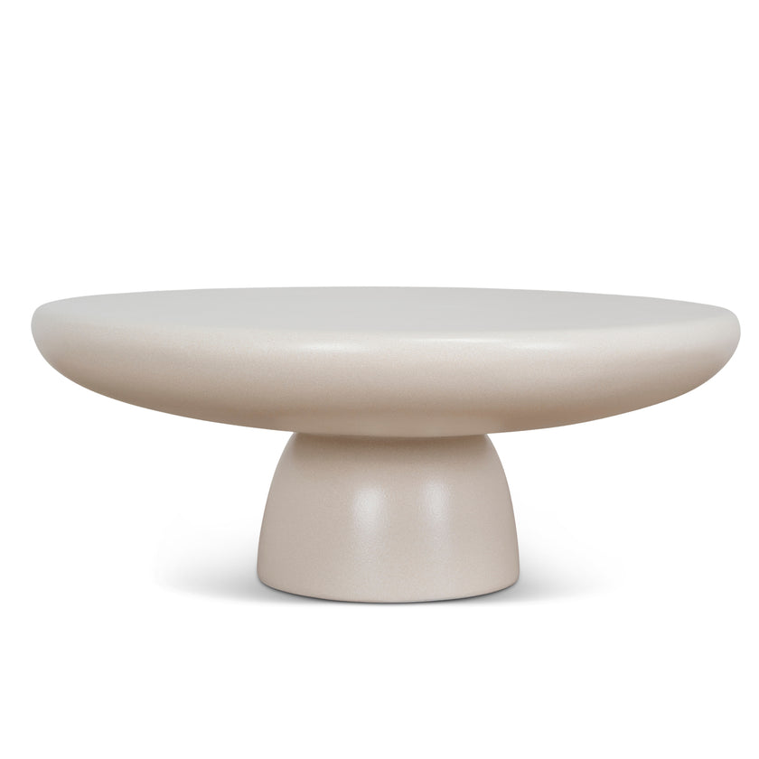 CCF12104-NY 80cm Round Coffee Table - Ivory Beige