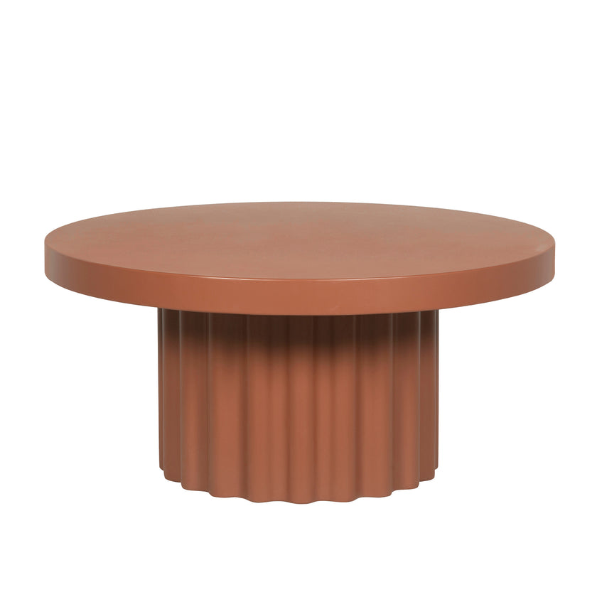 CCF12292-CO 90cm Concrete Coffee Table - Terracotta