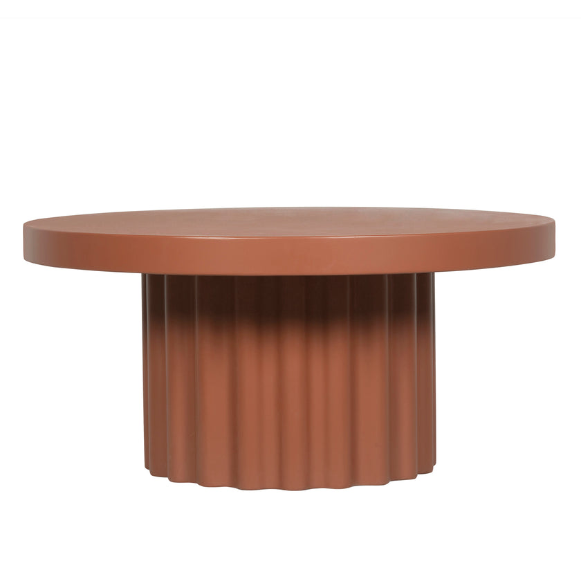 CCF12292-CO 90cm Concrete Coffee Table - Terracotta