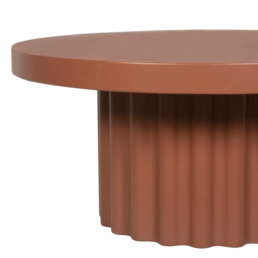 CCF12292-CO 90cm Concrete Coffee Table - Terracotta