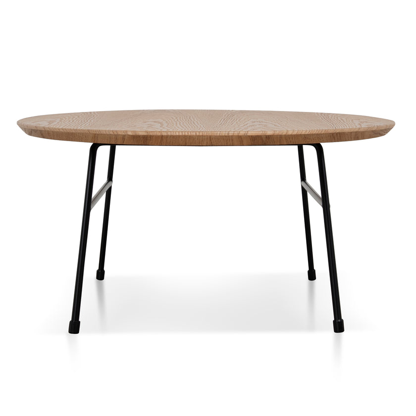 CCF12394-SD 117.5cm Coffee Table - Natural Ash Veneer - Black Legs
