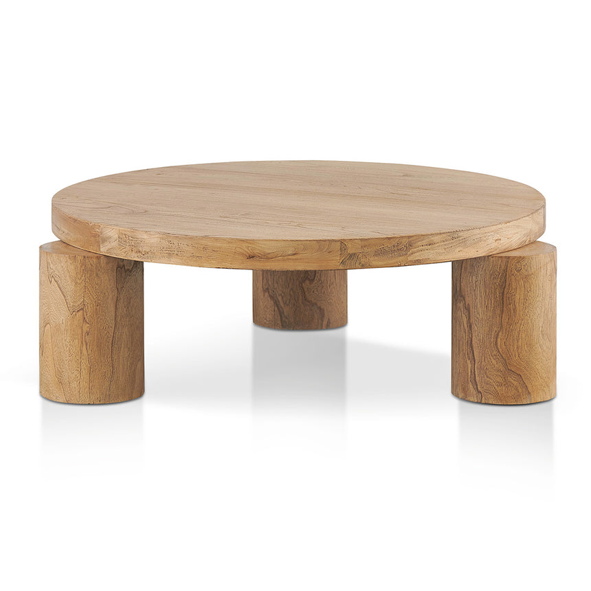 CDT6563 100cm Round Coffee Table - Natural-Thick Base